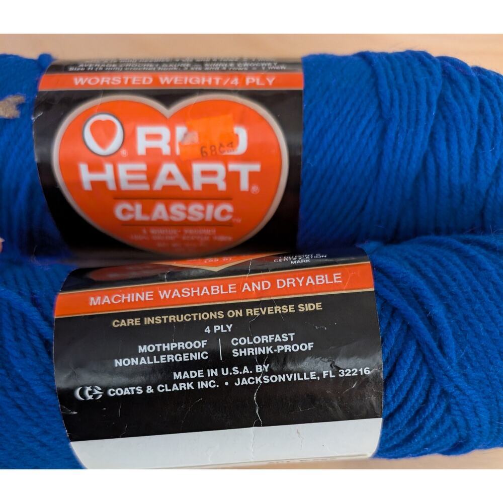 🦃Red Heart 840 Midnight Blue Yarn Lot - Picture 3 of 5